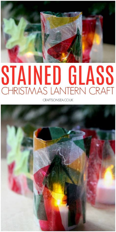 Stained Glass Christmas Lantern Craft Christmas Lanterns Lantern