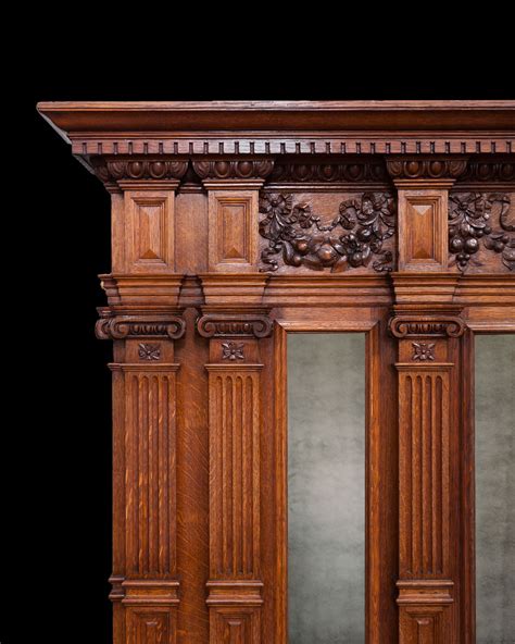Large Wooden Mantel W117 19th Century Antique