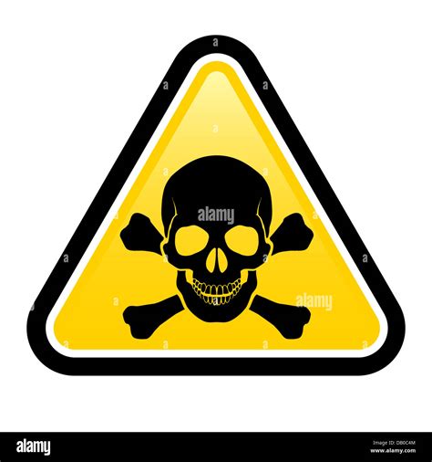 Skull Danger Signs Illustration On White Background For Design Stock