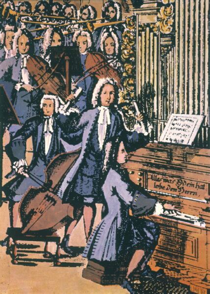 Posterazzi Johann Sebastian Bach 1732 Npictured With Music Roll In