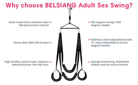 Belsiang Adult Sex Swing And 360 Degree Spinning Indoor Swing Sex Swivel Swing Set