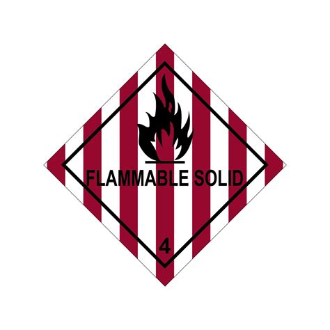Class Flammable Solid Label Gobo Trade Ltd