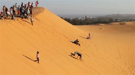 Dune Surfing At Mui Ne Red Sand Dunes Vietnam Youtube