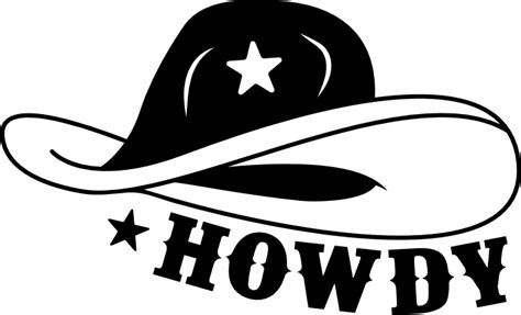 Howdy Svg Cowboys Hut Svg Western Cowboy Hat Svg Rodeo Png Dxf Images