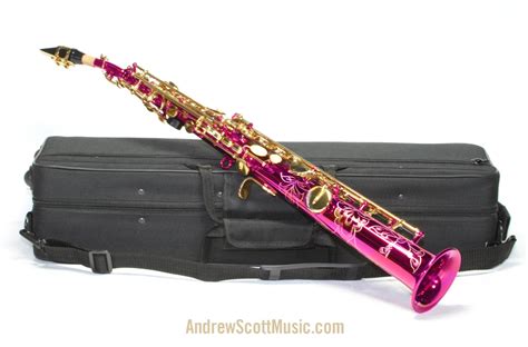 Hot Pink And Gold Straight Soprano Saxophone Andrew Scott Music