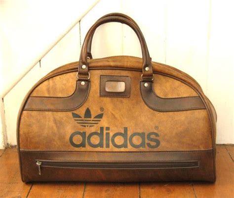 Vintage Adidas Peter Black Keighley Brown Holdall Sports Bag Retro
