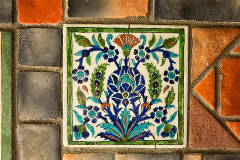 Fonthill Center Hall Persian Tile Mosaic 2 Karl Graf Photography