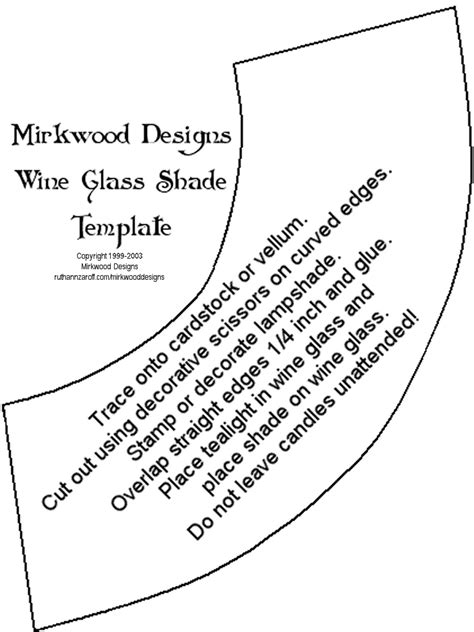 Free Printable Wine Glass Shade Template Printable Templates