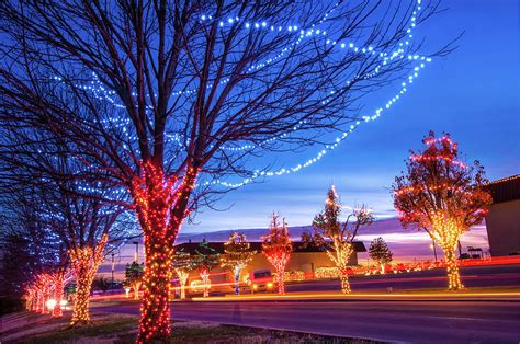 Rhema Christmas Lights Christmas In Broken Arrow Oklahoma Photograph