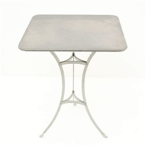 Square Zinc Topped Garden Table - Vintage Matters