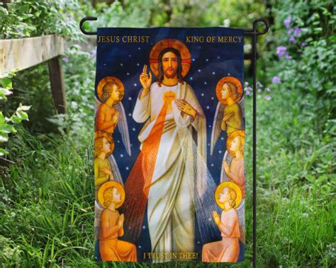 King Of Divine Mercy Outdoor Garden Flag Catholic To The Max Online