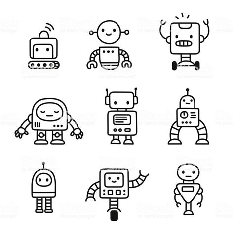Bonito Desenho De Robôs Vetor De Robô Royalty Free Robots Drawing