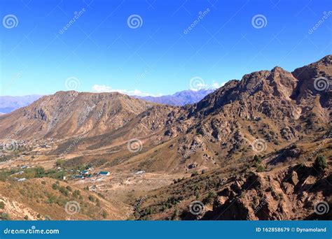 Scenic Landscape Of Tian Shan Mountain Range Near Chimgan In Uzbekistan