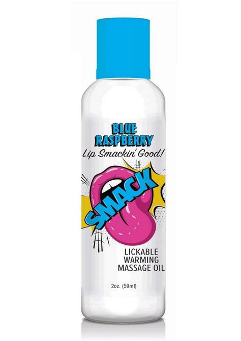 Smack Lickable Massage Oil 2oz Blue Raspberry Shop Velvet Box Online