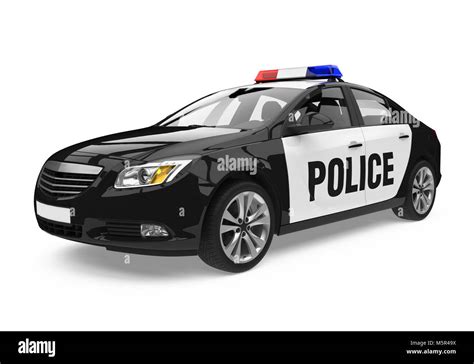 Police Car Isolated Stock Photo Alamy