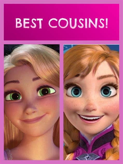Tangled Frozen Crossover Best Cousins Princess Rapunzel And Princess Anna Based On The