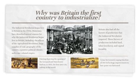 Why Was Britain The First Country To Industrialize