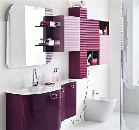 This example is an improvement over the above bathroom. beautiful purple bathroom cabinet designs,bathroom white and purple bathroom decor | Purple ...