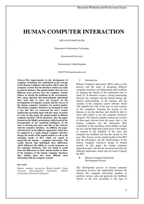 Pdf Human Computer Interaction