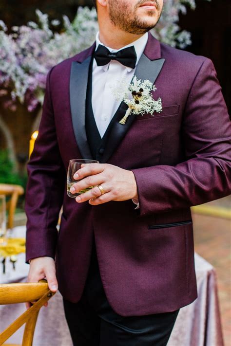 Purple And Gold Wedding Suit Ghislaine Southard