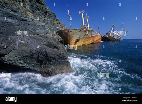 Shipwreck At Prawle Point South Devon England Uk Stock Photo Alamy