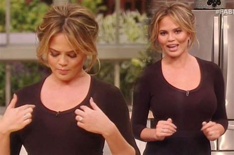 Pregnant Chrissy Teigen Reveals Her Boobs Are Now A Size 40dd And Her Nipples Are All Sorts