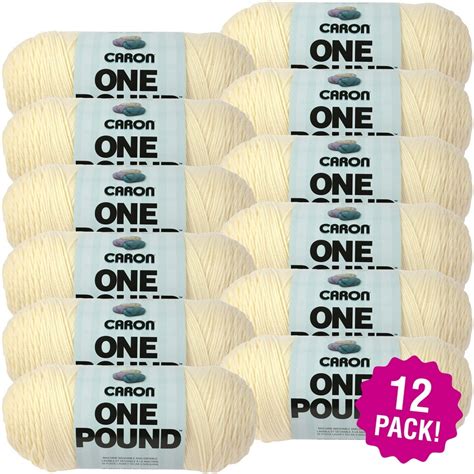 Caron One Pound Yarn Cream Multipack Of 12