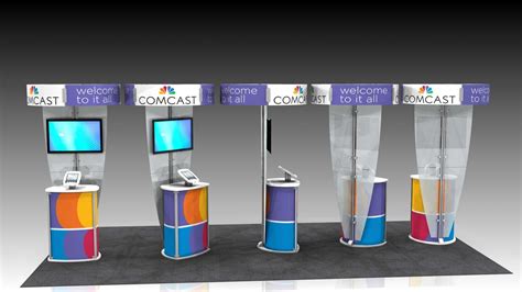 Custom Branded Promotional Trade Show Monitor Stand Kiosk Displays