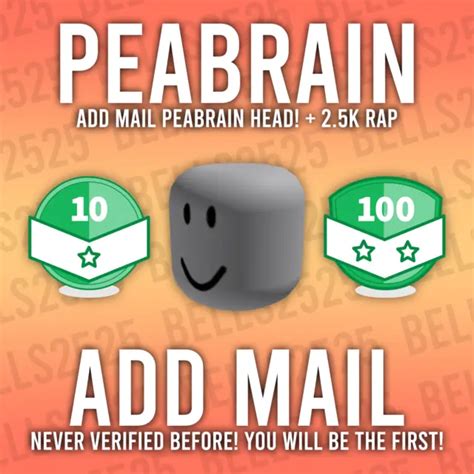Roblox 2013 Peabrain Head Add Mail Unverified More 3499 Picclick