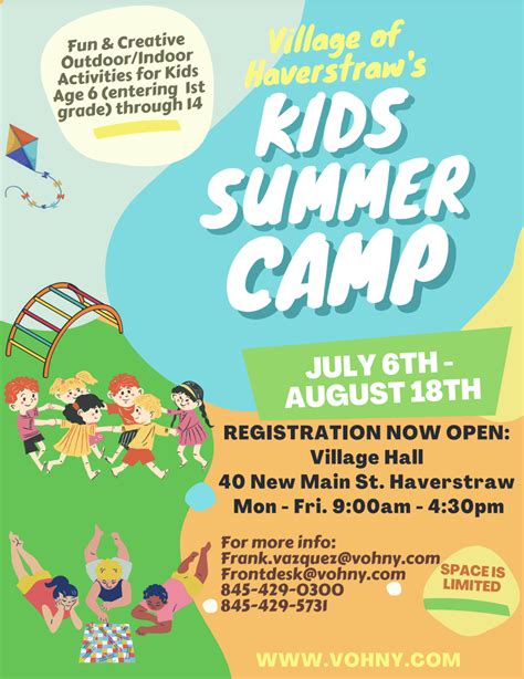 Summer Camp Registration Opening Now The Village Of Haverstraw New York