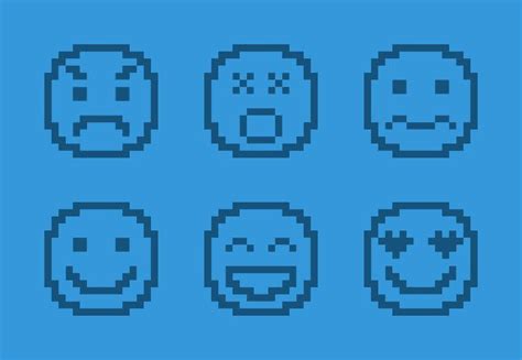 8bit Pixel Art Smiley Faces And Emojis Icons By Wan Yi Koh Pixel Art