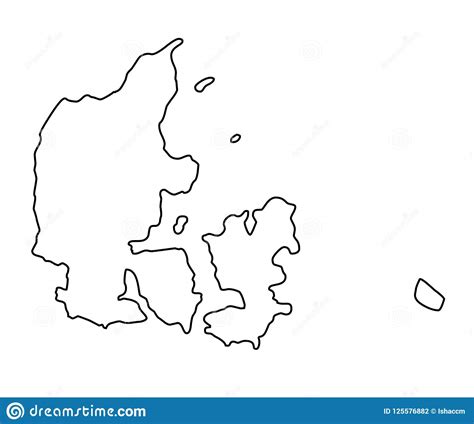 Please join the mailing list!! Denmark Outline Map Vector Illustration Stock Vector ...