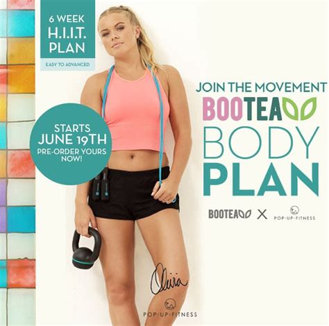 Weve Teamed Up With Olivia Cooney To Create A New Bootea Body Plan And Bootea Meal Plan Pre