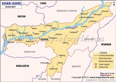 Rivers In Assam Map
