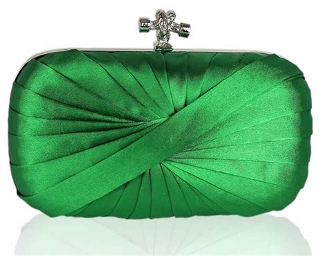 Wholesale Green Pleated Satin Clutch Bag