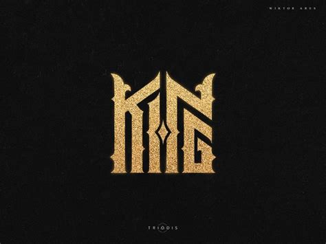 King | Logo design typography, Text logo design, Logo design