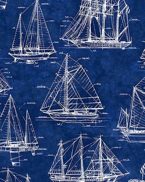 vintage blueprints sailboat specs navy blue nautical prints blueprints nautical art