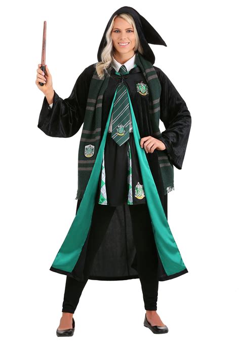Deluxe Harry Potter Slytherin Robe Plus Size Costume For Adults