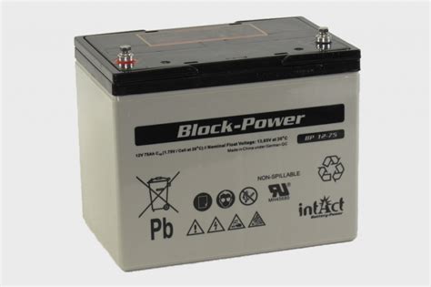 Intact Agm Block Power Accu Agm Accu 75ah Intact Block Power Bp12 75