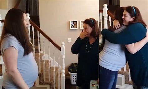 Moment A Man Tells His Mother His Wife Is Pregnant Daily Mail Online
