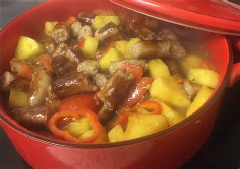 My Pork Sausage And Honey Pineapple 😉 Recipe By Maureen 😀 Cookpad