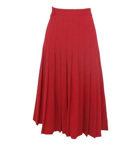 red linen pleated skirt elizabeth s custom skirts