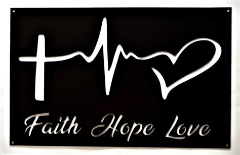 Faith Hope Love Wall Art Knob Creek Metal Arts