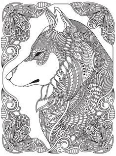 Imprime le dessin mandala tete loup canis lupus sans dépenser le moindre sous. Coloriage Tigre Mandala: Coloriage Mandala Animaux Loup