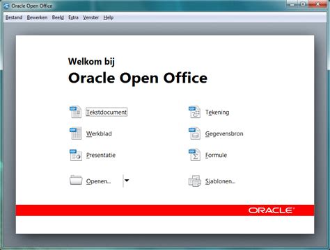 Hoofdstuk 3 Kennismaking Met Oracle Open Office Oracle Open Office 3