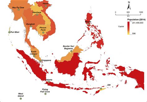 Southeast Asia Population Map