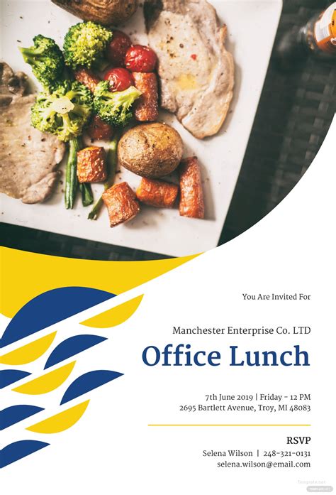Free Office Lunch Invitation Template in Microsoft Word, Microsoft