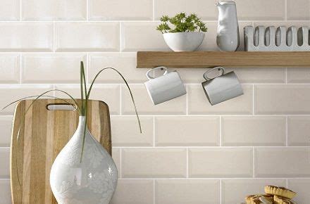 Using red brick in the kitchen is a great way to add elegance and personality to an interior design typically dominated by tile and stone. | Bevelled Cream Brick Wall Tile | Buy Online | Cream ...