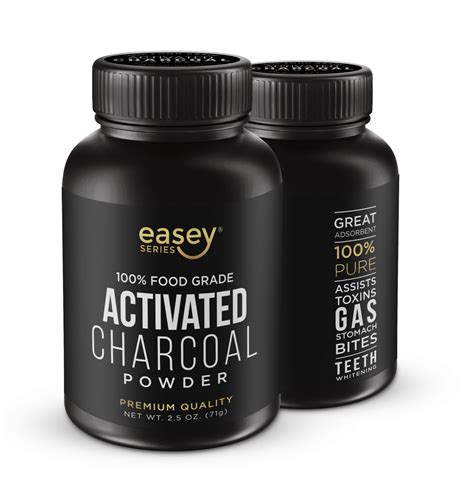 Activated Charcoal 100 Food Grade Easey Series