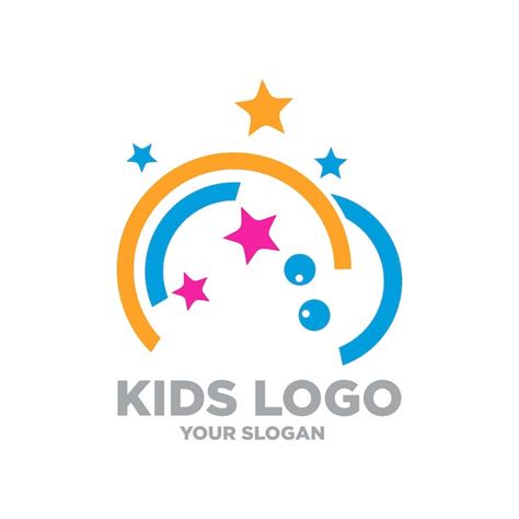 Premium Vector Kids Logo Stock Illustration